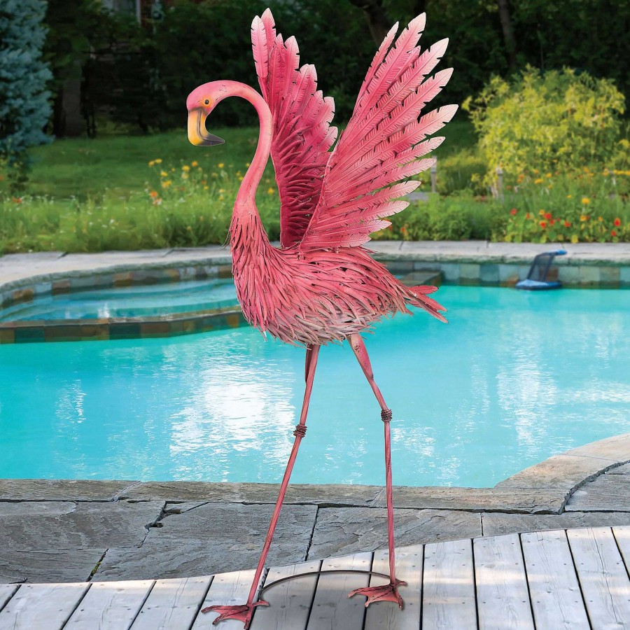 Home Accents Touch of Class | Elegant Pink Flamingo Outdoor Sculpture