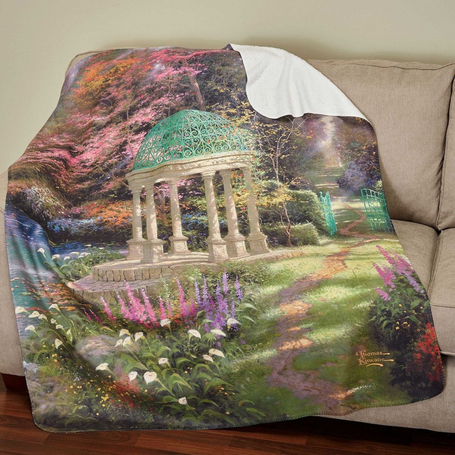 Bedding Touch of Class | Thomas Kinkade The Garden Of Prayer Throw Blanket