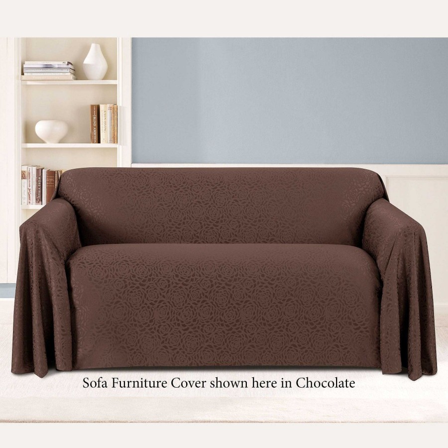 Furniture Touch of Class | Rosanna Jacquard Rose Drapable Furniture Covers