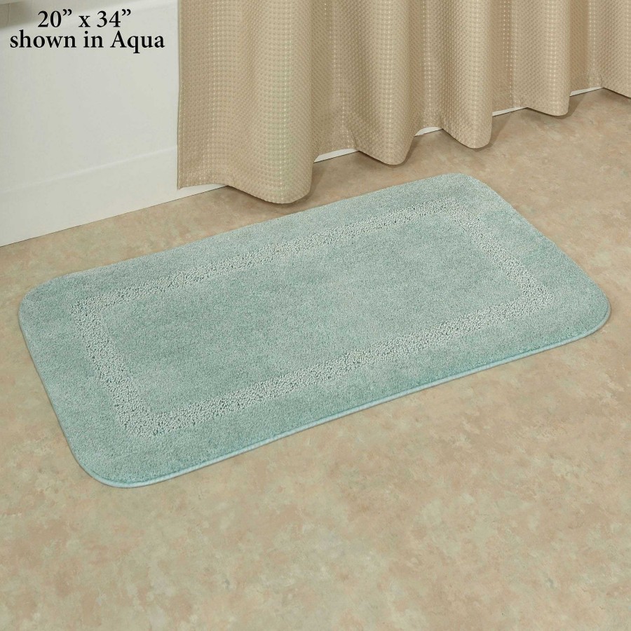 Bath Touch of Class | Facet Slip Resistant Plush Nylon Bath Rugs