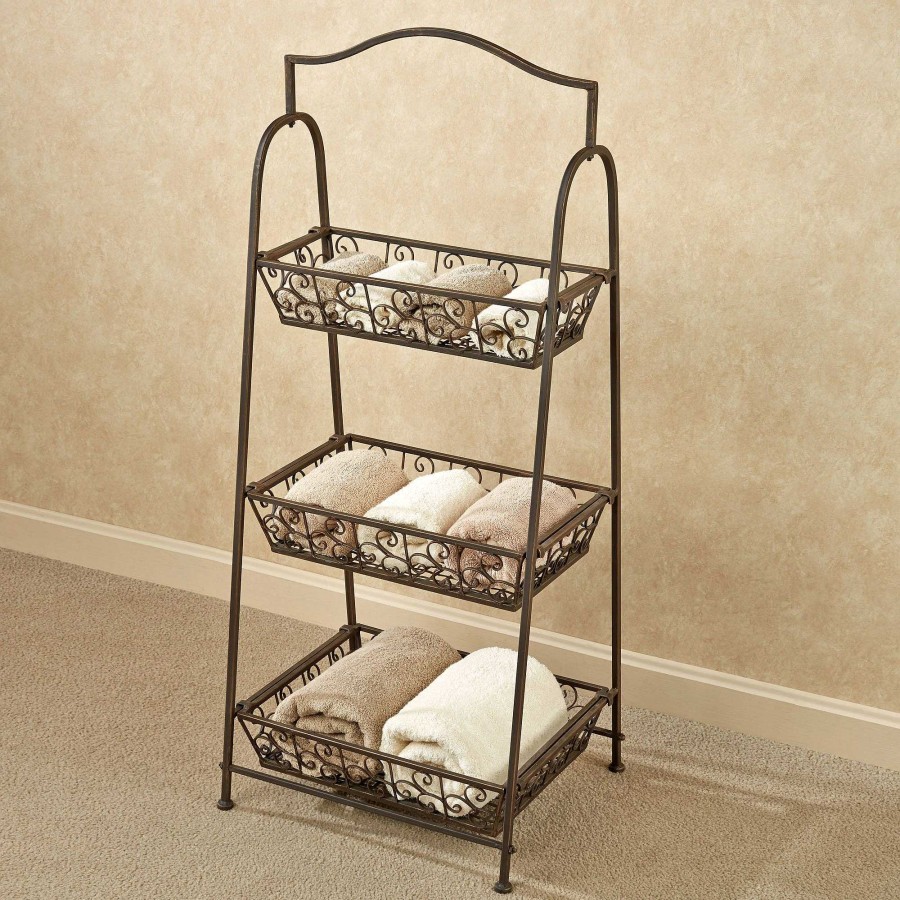 Bath Touch of Class | Bellini Metal Tiered Basket Storage Rack