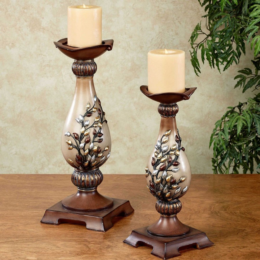 Home Accents Touch of Class | Golden Sunrise Candleholder Set