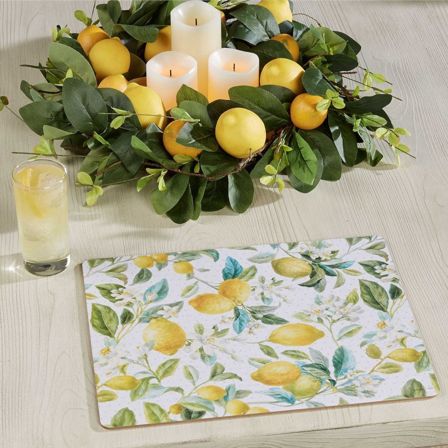 Kitchen Touch of Class | Lemon Grove Hardboard Placemat Set Of 4