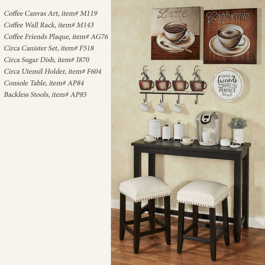 Kitchen Touch of Class | Coffee Metal And Wood Kitchen Wall Plaque