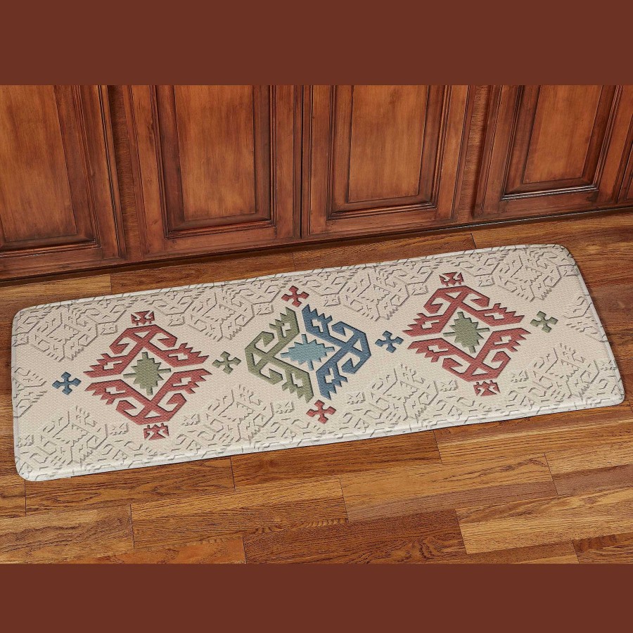 Bath Touch of Class | Bandera Medallion Southwest Memory Foam Cushioned Runner Mat