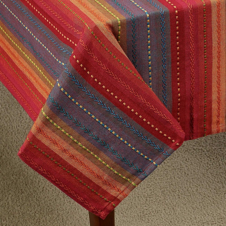 Kitchen Touch of Class | Phoenix Multi Bright Striped Southwest Table Linens