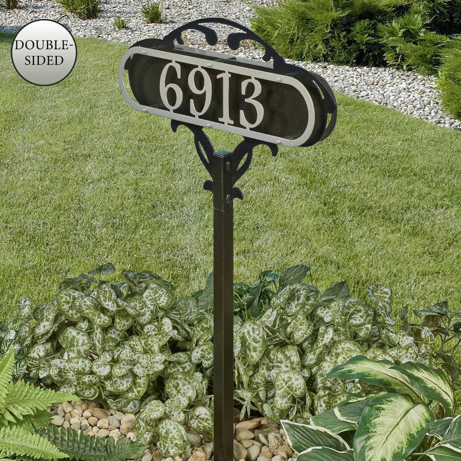 Home Accents Touch of Class | Paris Silver Black House Number Address Sign Yard Stake By Jasonw Studios