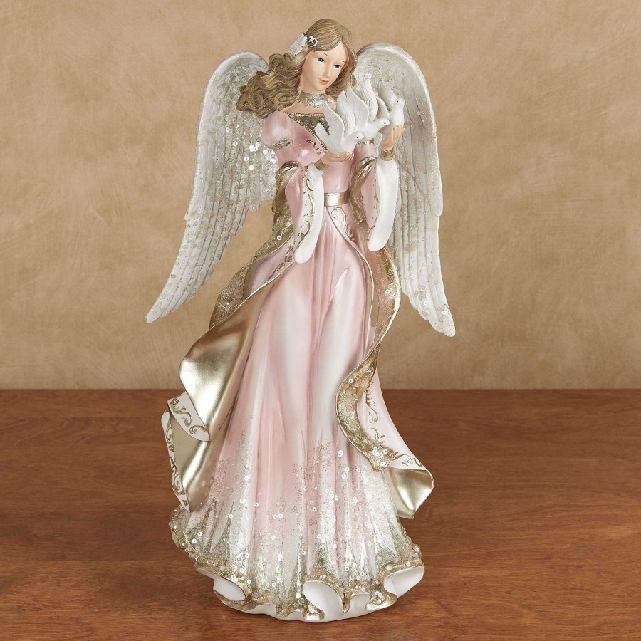 Home Accents Touch of Class | Isabella Pink Angel Figurine With Doves