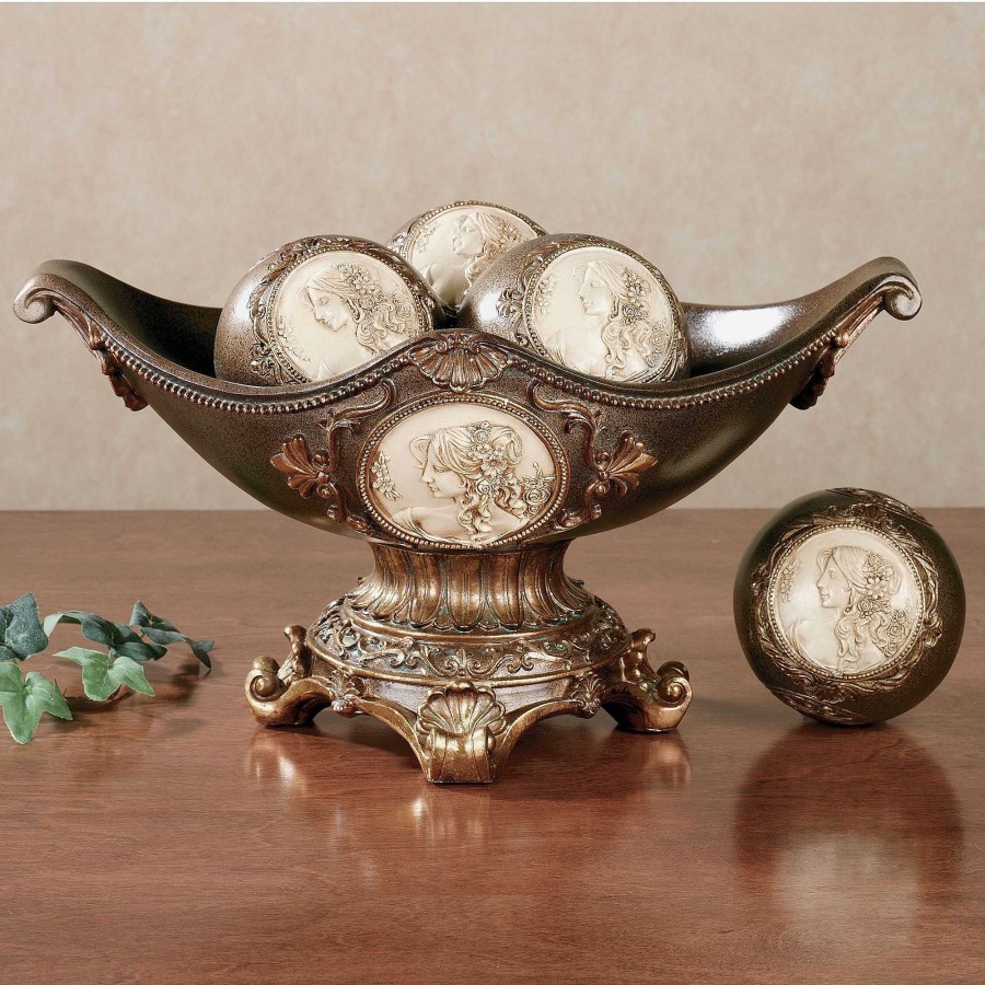 Home Accents Touch of Class | Rossella Cameo Centerpiece Bowl With Orbs