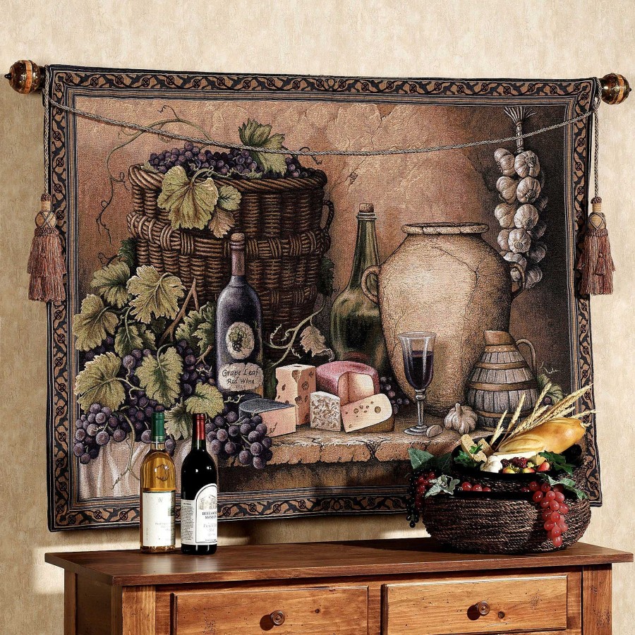 Kitchen Touch of Class | Wine Tasting Wall Tapestry