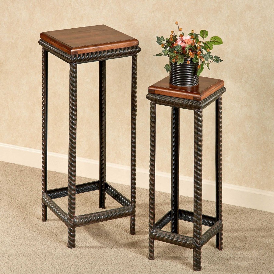 Furniture Touch of Class | Waylon Wood And Iron Nesting Table Set