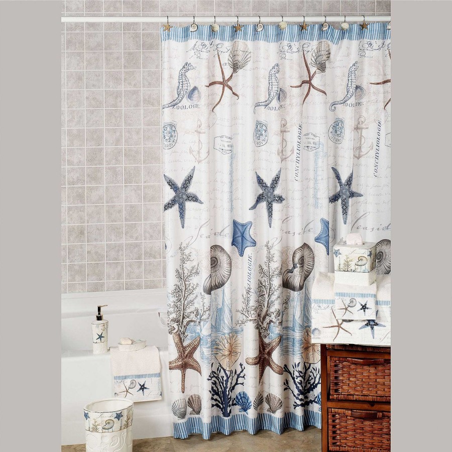 Bath Touch of Class | Antigua Starfish Coastal Shower Curtain