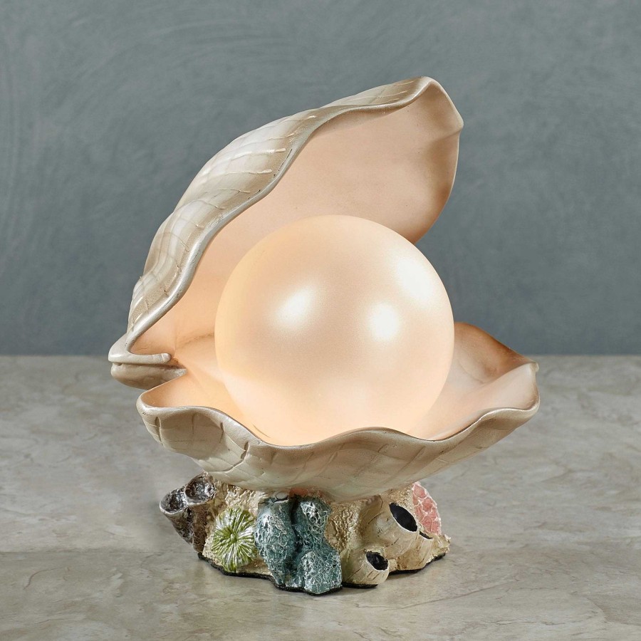 Home Accents Touch of Class | Clamshell Accent Lamp With Nightlight Bulb