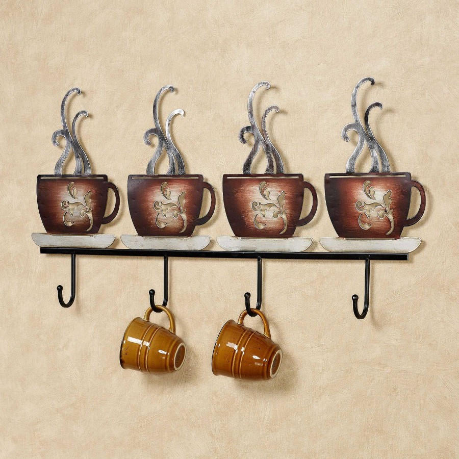 Kitchen Touch of Class | Coffee Break Metal Wall Hook Rack