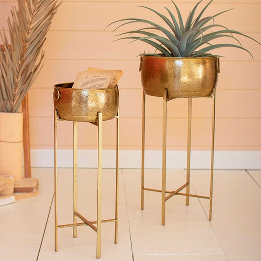 Furniture Touch of Class | Blandon Indoor Metal Plant Stand Set