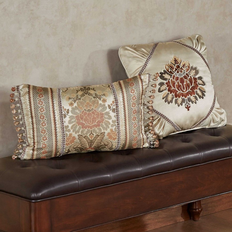 Bedding Touch of Class | Geneva Jacobean Damask Decorative Pillows