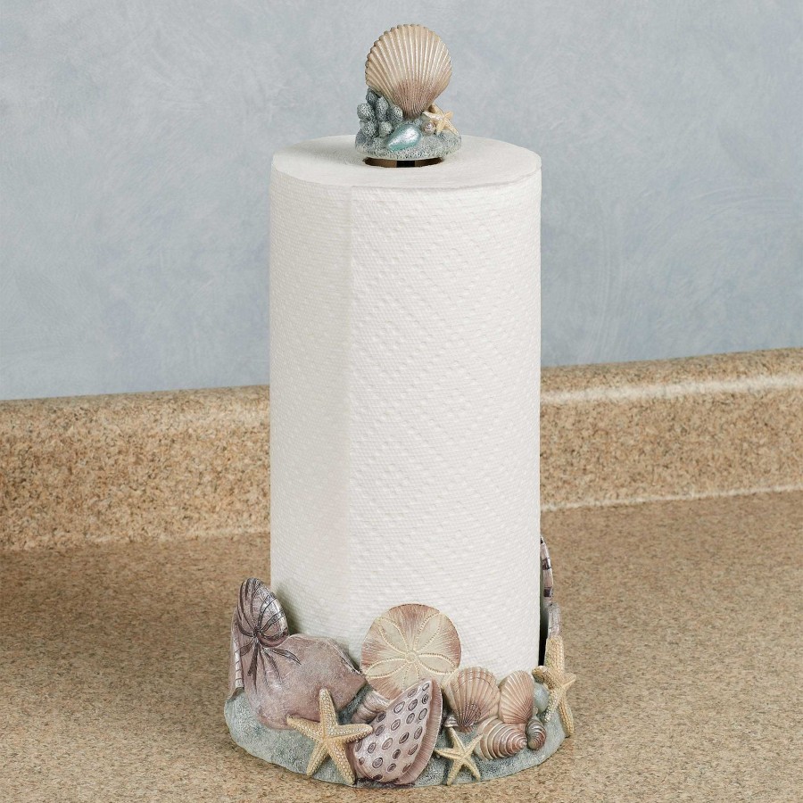 Kitchen Touch of Class | At The Beach Blue Seashell Paper Towel Holder