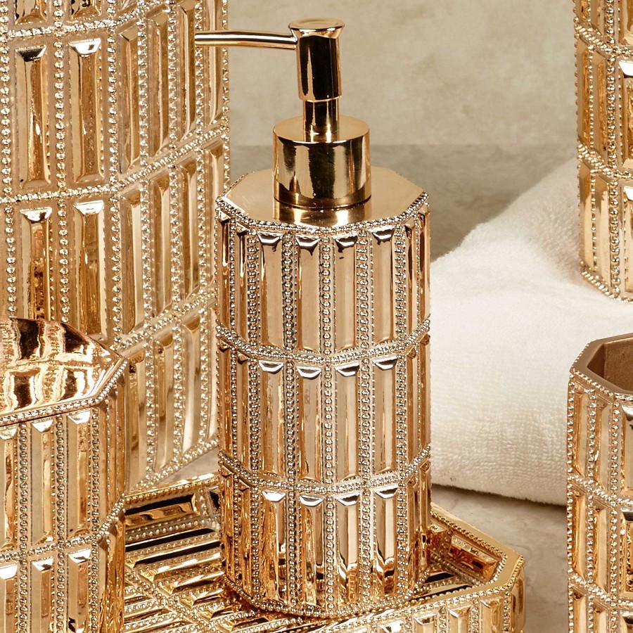 Bath Touch of Class | Glitz Gold Bath Accessories