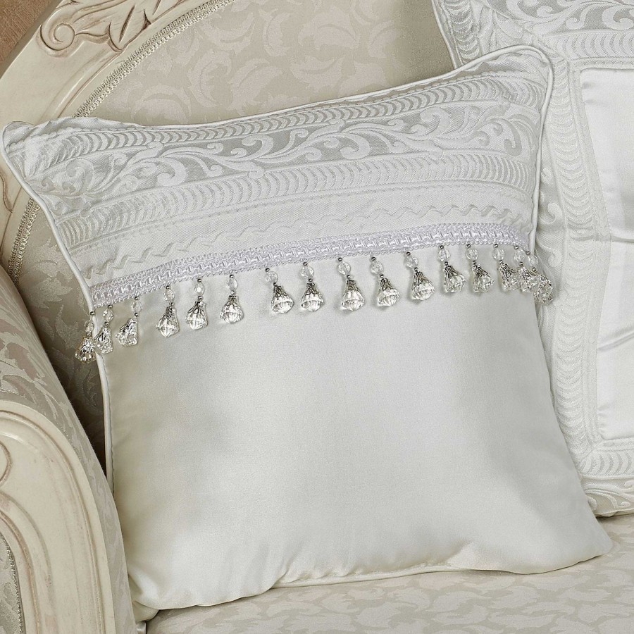 Bedding Touch of Class | Bianco Solid White Decorative Pillows By J Queen New York