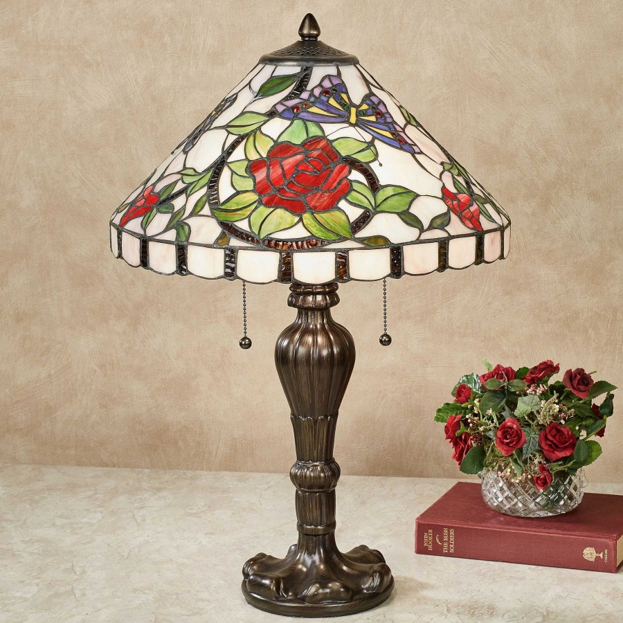 Home Accents Touch of Class | Rose Amour Stained Glass Table Lamp