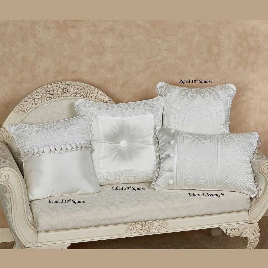 Bedding Touch of Class | Bianco Solid White Decorative Pillows By J Queen New York