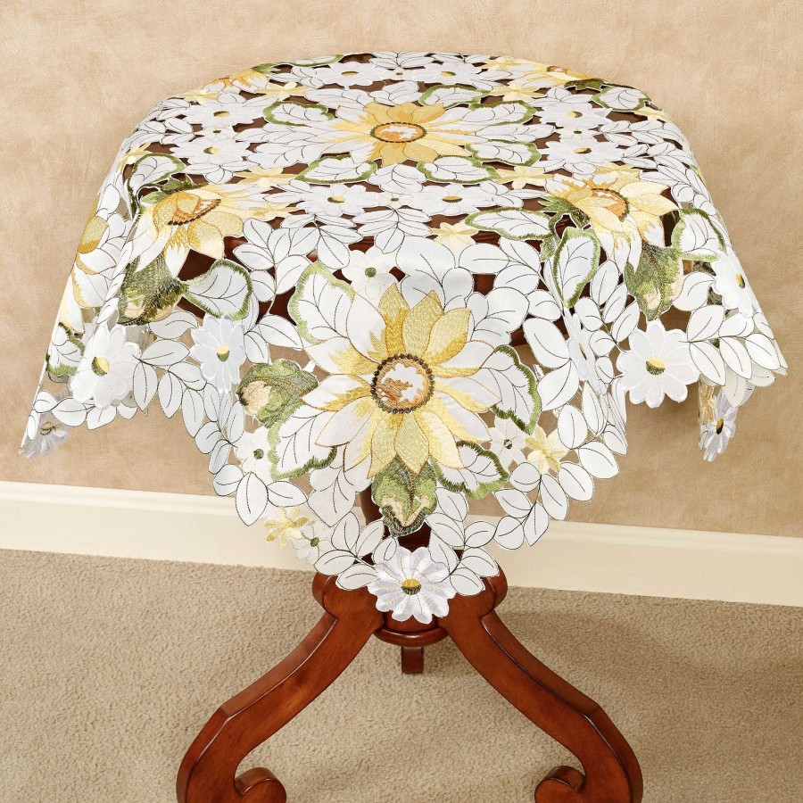 Home Accents Touch of Class | All Over Sunflowers Cutwork Table Topper