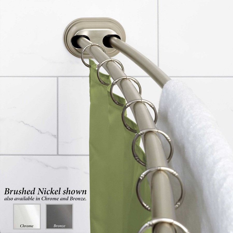 Bath Touch of Class | Neverrust Double Tension Curved Shower Rod