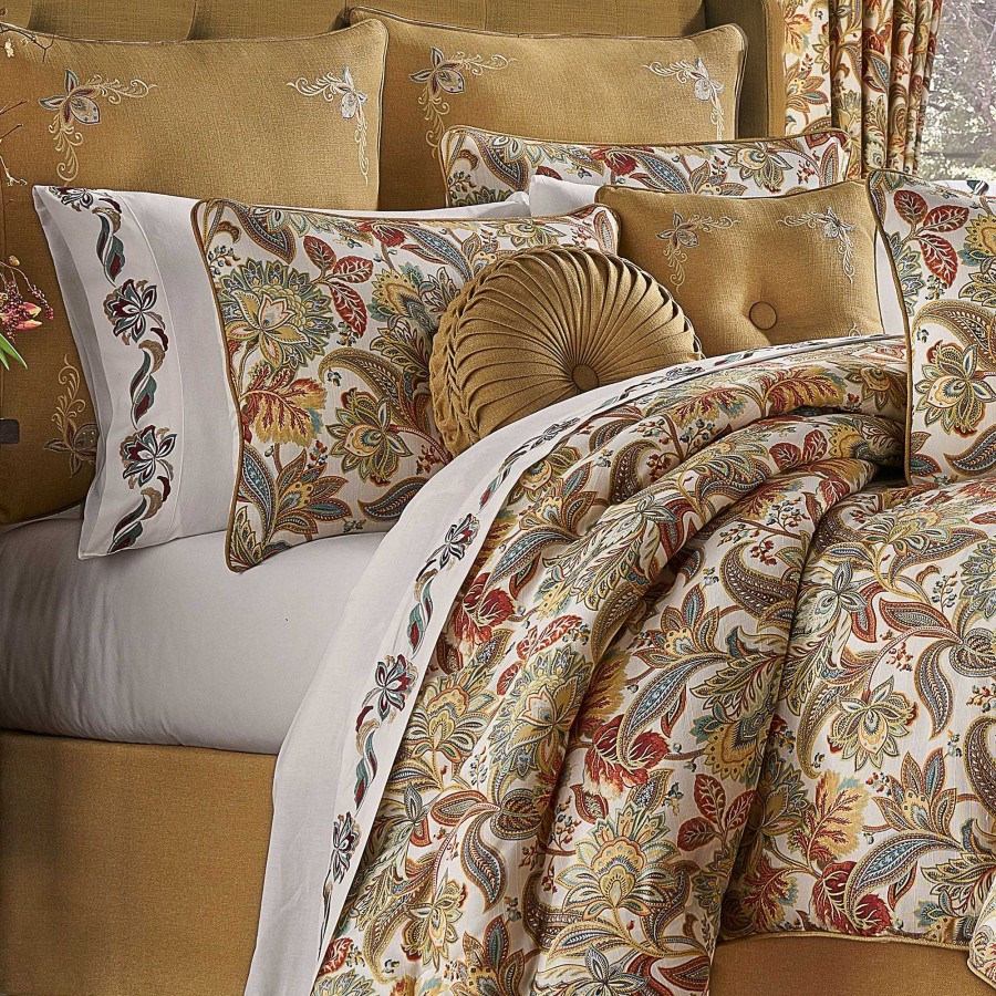 Bedding Touch of Class | August Jacobean Floral Comforter Bedding By Five Queens Court