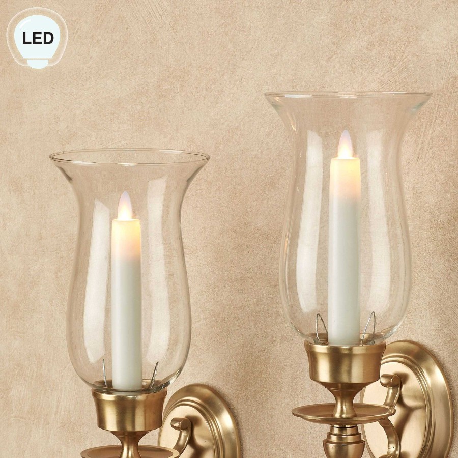 Home Accents Touch of Class | Alexa Mystique Moving Flame Ivory Led Flameless 6" Taper Candle Set