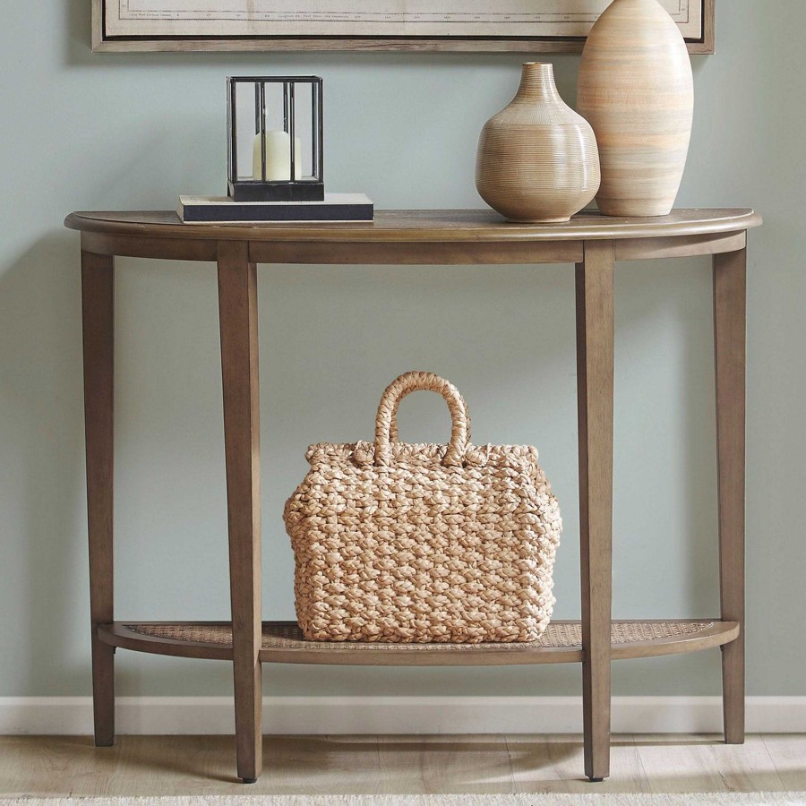 Furniture Touch of Class | Rhodes Wooden Demilune Console Table