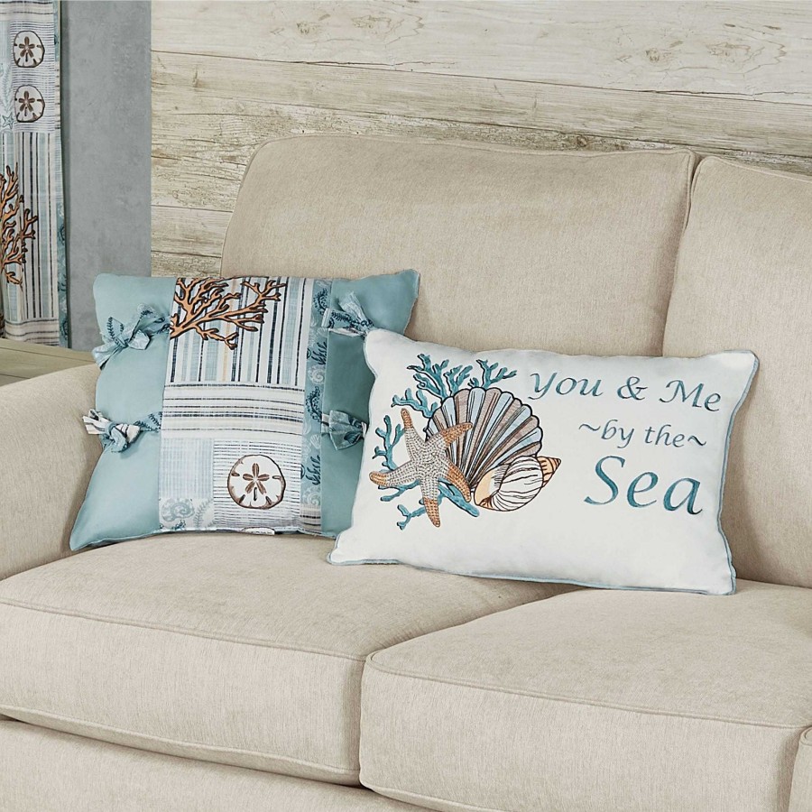 Bedding Touch of Class | Shell Harbor Coastal Decorative Pillows