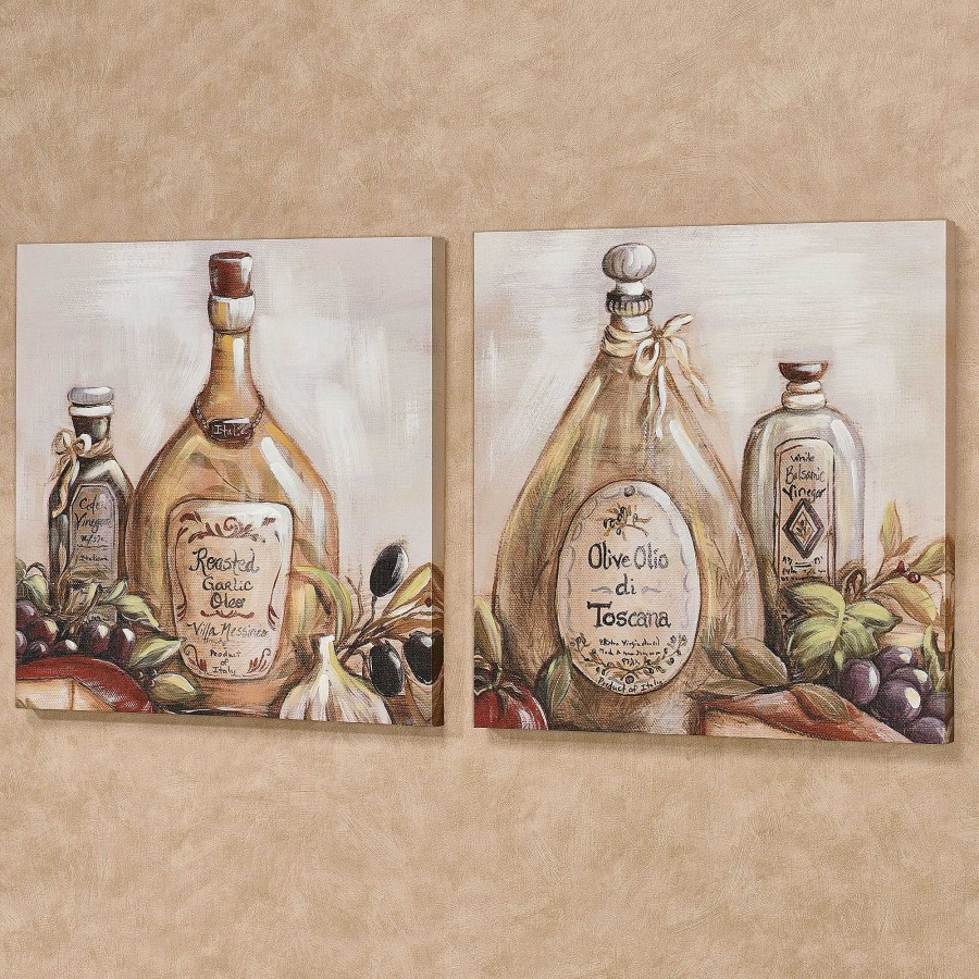 Kitchen Touch of Class | Flavors From Italy Canvas Wall Art Set