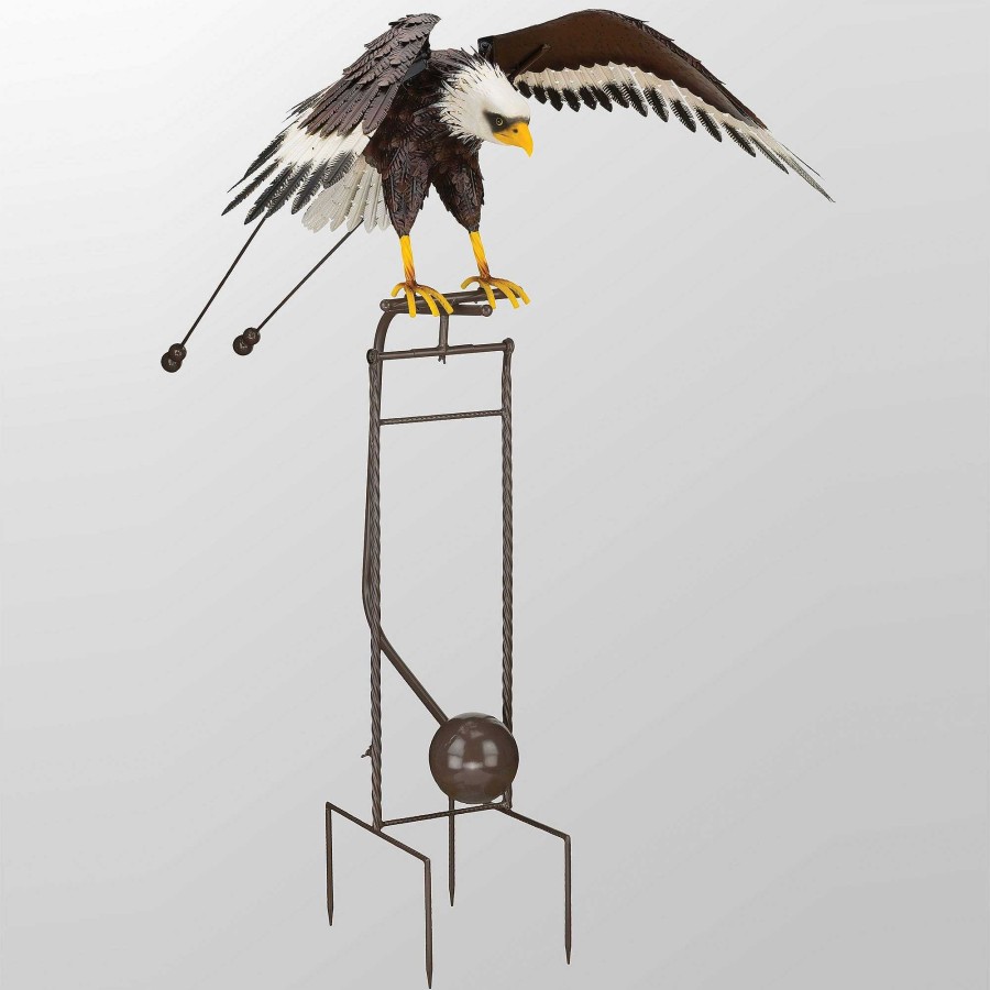 Home Accents Touch of Class | Kinetic Rocking Bald Eagle Outdoor Garden Sculpture