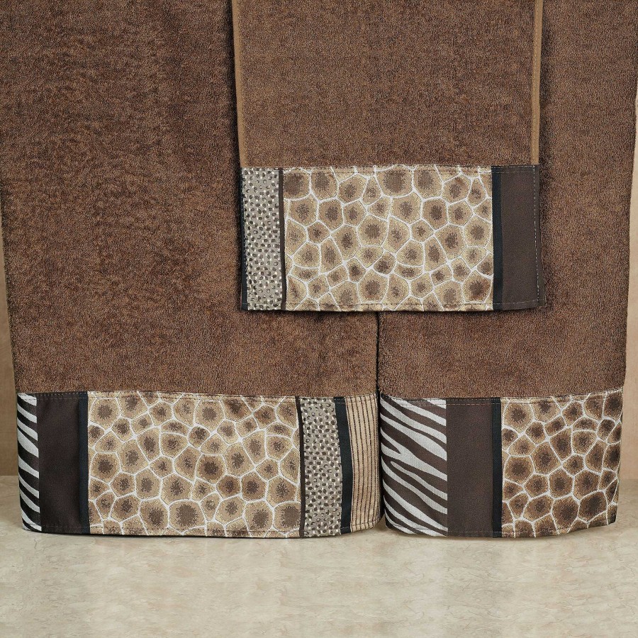 Bath Touch of Class | Safari Stripes Animal Print Bath Towel Set