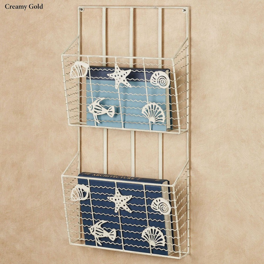 Bath Touch of Class | Coastal Wave Double Wall Magazine Rack