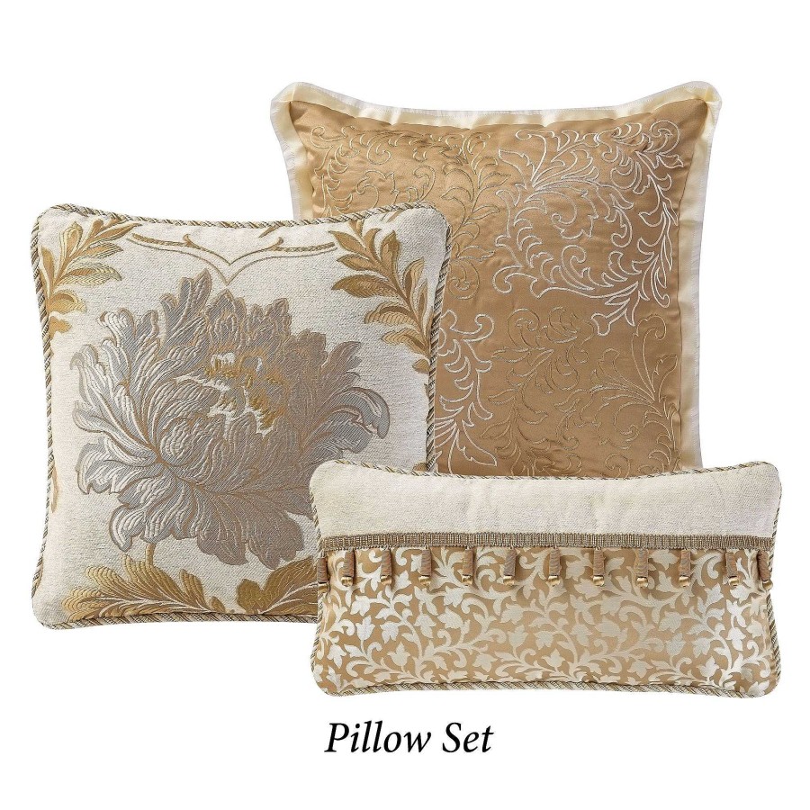 Bedding Touch of Class | Ansonia Gold 6 Pc Comforter Bed Set By Waterford Linens