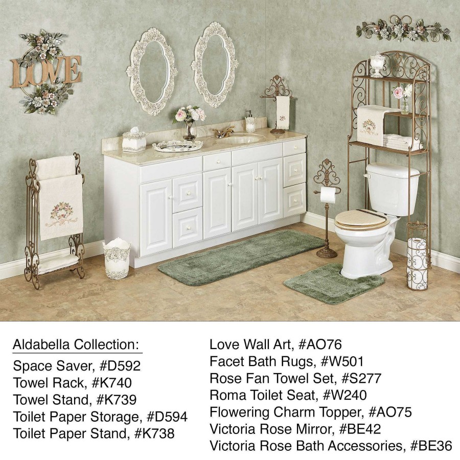 Bath Touch of Class | Aldabella Satin Gold Bathroom Space Saver