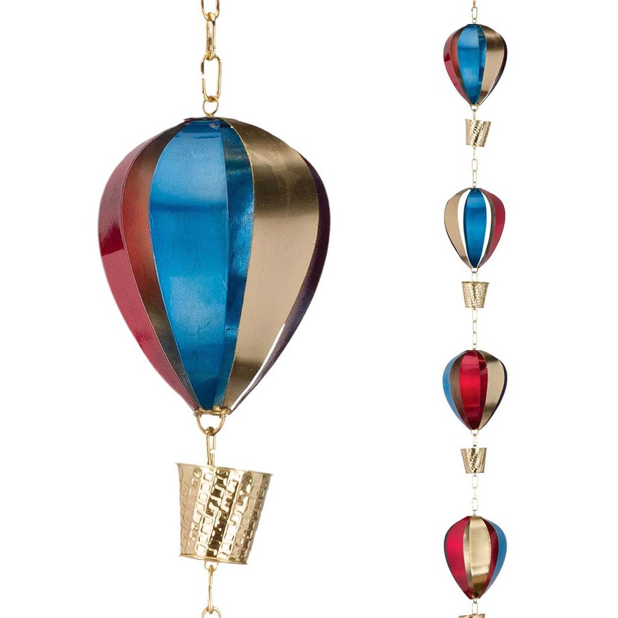 Home Accents Touch of Class | Hot Air Balloon Powder Coated Metal Rain Chain