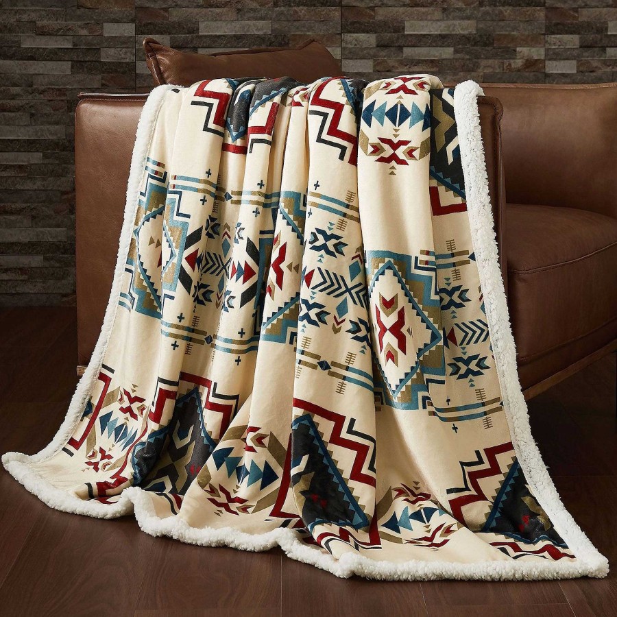 Bedding Touch of Class | Spirit Valley Southwest Sherpa Throw Blanket