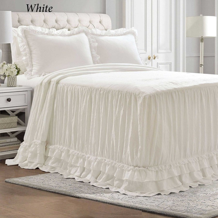 Bedding Touch of Class | Avery Ruffled Grande Bedspread And Shams Set