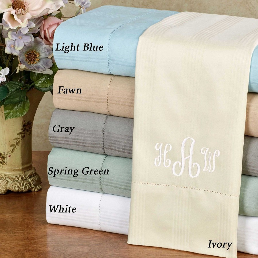 Bedding Touch of Class | 400 Tc Hemstitch Woven Stripe Sheet Set