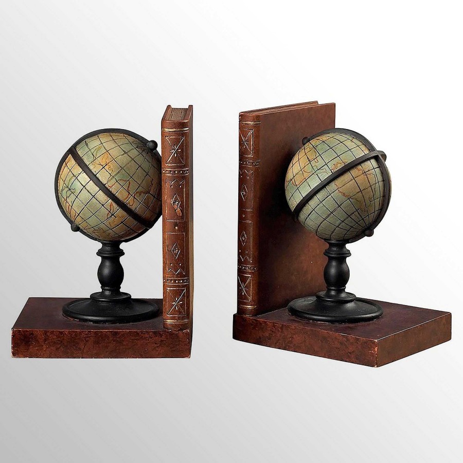 Home Accents Touch of Class | Atlas Globe Design Bookend Pair