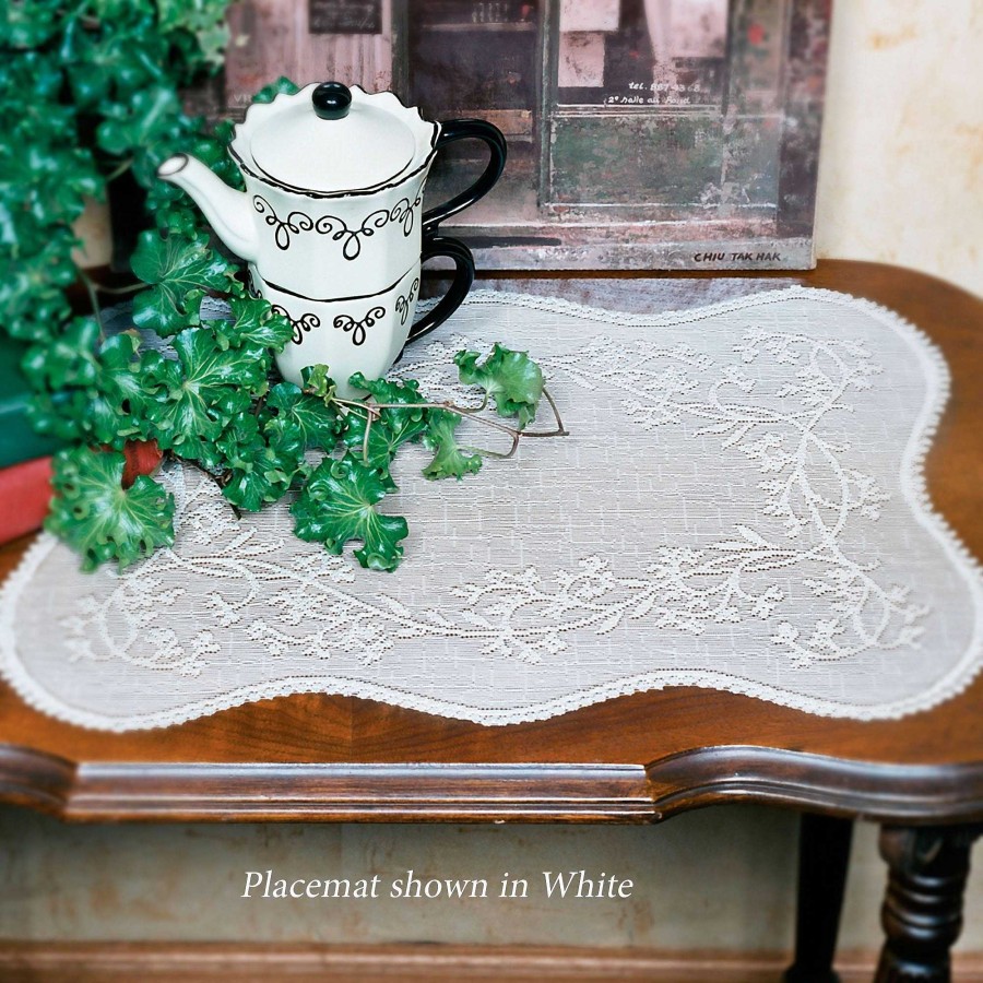 Home Accents Touch of Class | Floral Estate Lace Scalloped Table Linens