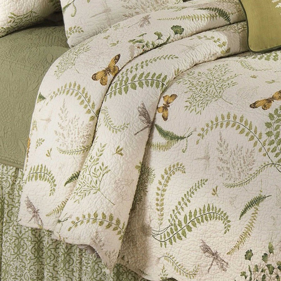 Bedding Touch of Class | Althea Cotton Butterfly Dragonfly Quilt Bedding