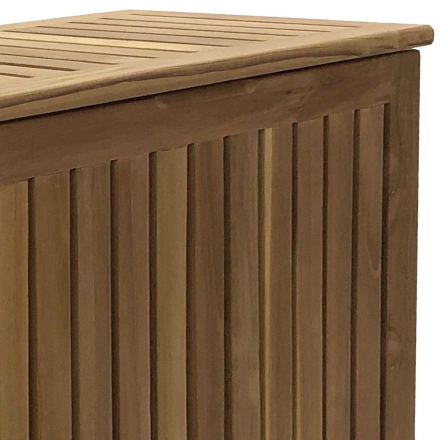 Bath Touch of Class | Avery Slatted Teak Wood Hamper