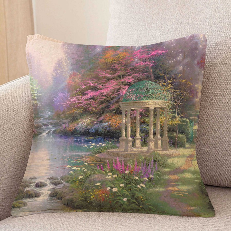 Bedding Touch of Class | Thomas Kinkade The Garden Of Prayer Decorative Pillow