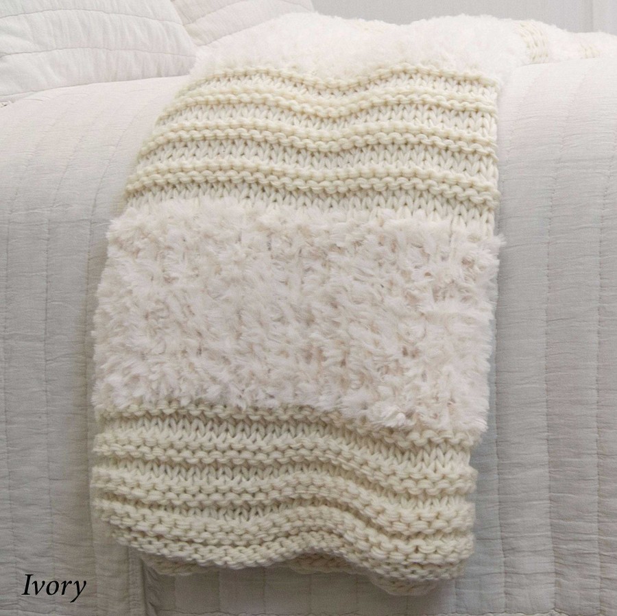 Bedding Touch of Class | Plush Faux Fur Knit Throw Blanket From Your Lifestyle By Donna Sharp