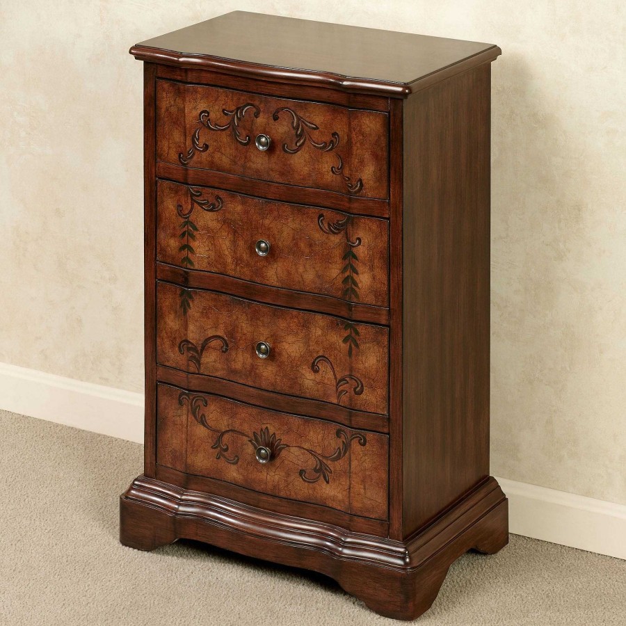 Furniture Touch of Class | Luca Bella Estate Mahogany Trim Storage Cabinet