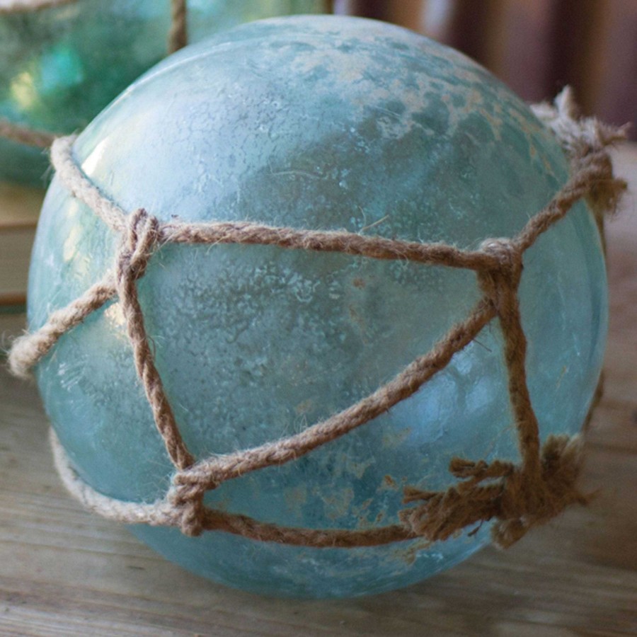 Home Accents Touch of Class | Antique Aqua Glass Float Decorative Orb