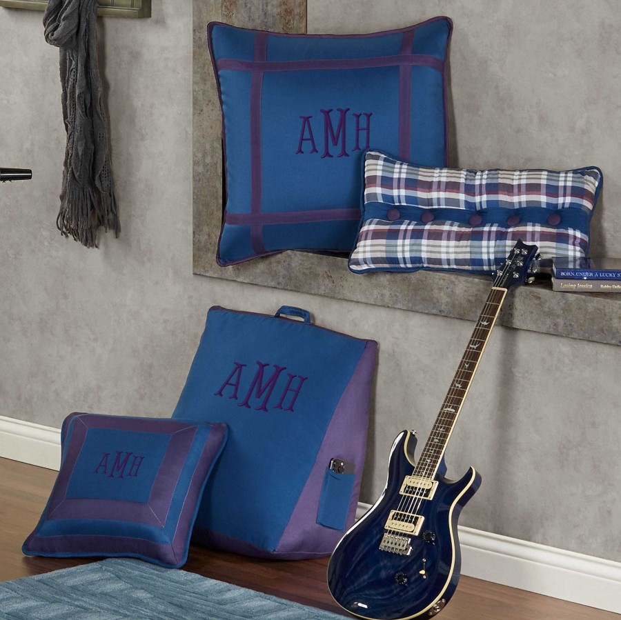 Bedding Touch of Class | Stratton Indigo Blue And Purple Decorative Pillows Or European Sham